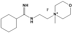 Molecular Structure of 640-14-2 (Morpholinium, 4-[2-[(cyclohexylcarbonimidoyl)amino]ethyl]-4-methyl-,iodide)